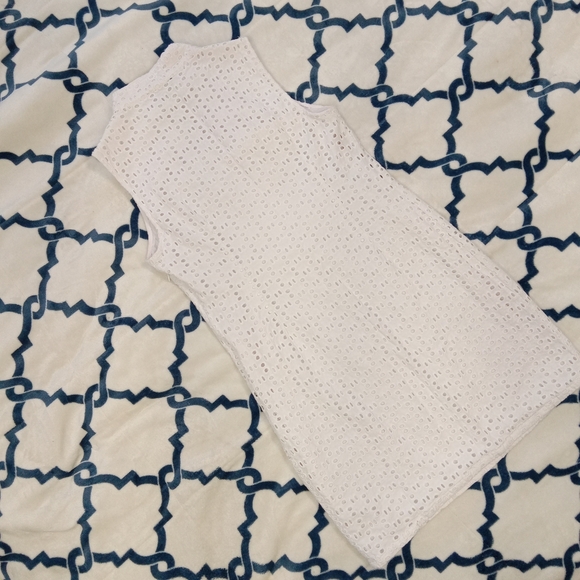 Cynthia Rowley White Sleeveless Cotton Eyelet Dress size 8 - Picture 3 of 11
